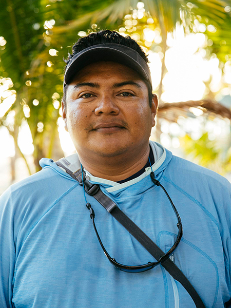 Fishing guide Eduardo Manuel Noh from Kay Fly Fishing Lodge in Punta Allen, Mexico